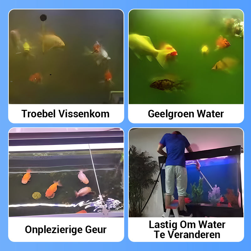AquaPure™ | Zuivert troebel aquariumwater volledig binnen enkele minuten | 1+2 gratis